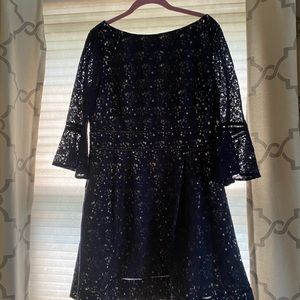 Navy Blue Fit and Flare Dress